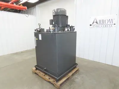 Parker Hydraulic Power Unit 44GPM 200Gal Tank Dual Variable Pump 40Hp 230/460V