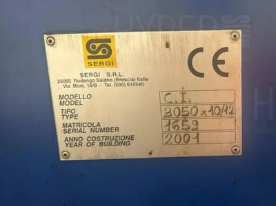 2001 SERGI C.I.3050X10/12 Plate Bending Rolls | Mohawk Machinery (7)