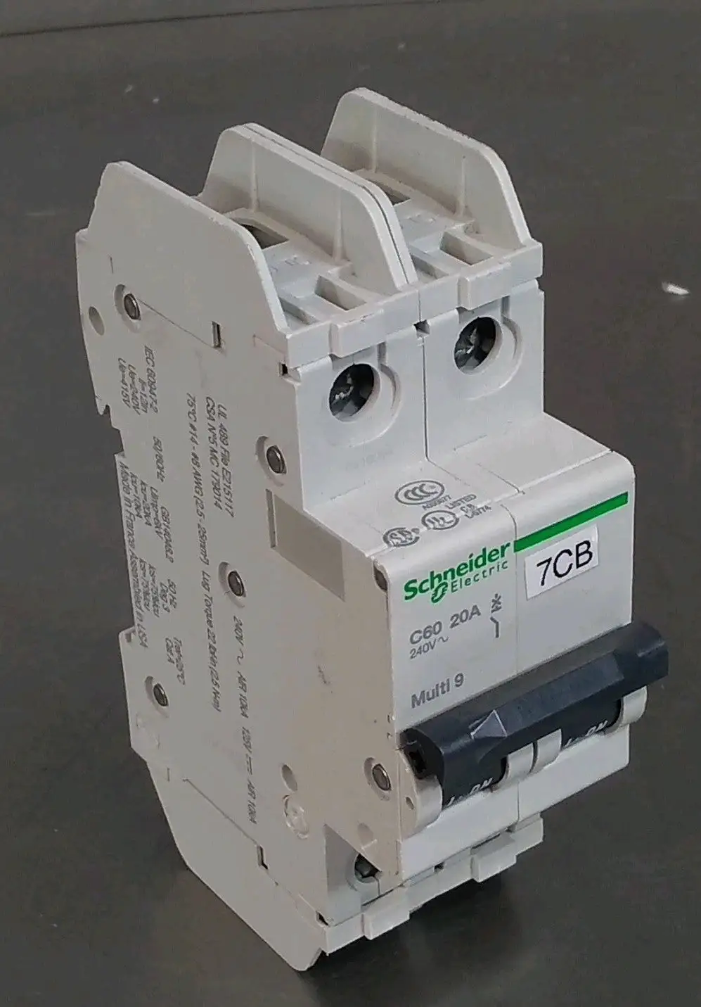 Schneider Electric 60154 20A C60 240V 2 Pole Multi 9 Breaker Loc4C4