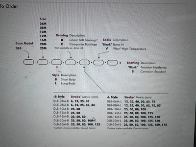 DESTACO DLB-25-L-B-7-V INTERNAL AIR CYL LINE