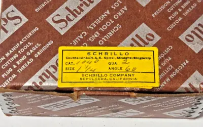 Schrillo 1-1/4" High Speed Steel Countersink 60 Degree 5/8 #1040 USA Lot of 2