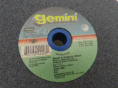 Norton Gemini 6A091 8x1x1" Bench & Pedestal Grinding Wheel Medium 60/80