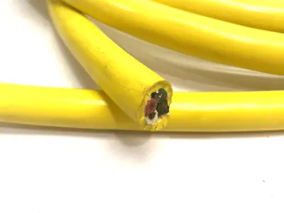 USED CAROL PORTABLE 12/4 SOOW YELLOW CORD 0.65" OD