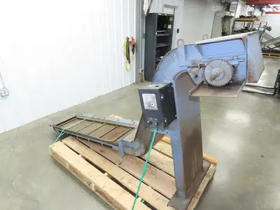 Turbo Chip Conveyor 16"W x 60" Infeed 40-43" Discharge Height  *No Drive*