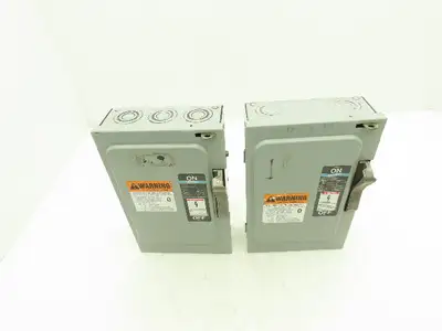 Siemens F351 ITE Enclosed Disconnect Switch Vacu-break 600VAC 30A 3Ph Lot of 2