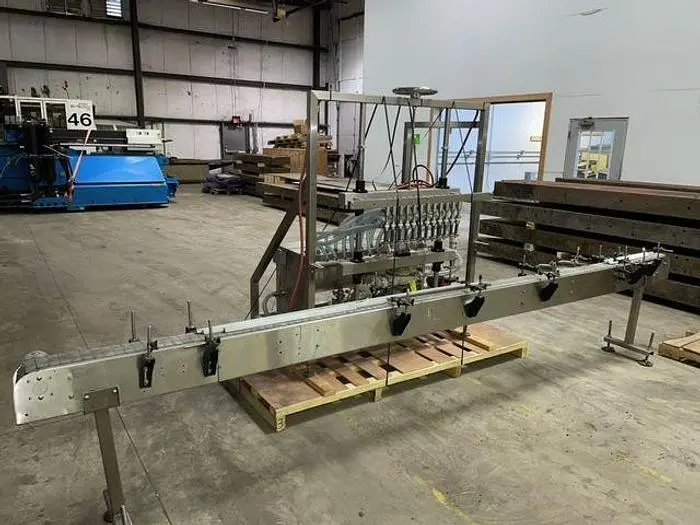 Used APEX FILLING SYSTEMS POF-12 12 SPOUT PRESSURE LIQUID FILLER Overflow Pressure Gravity Liquid Fillers Ohio US | Regal Equipment Inc #219118