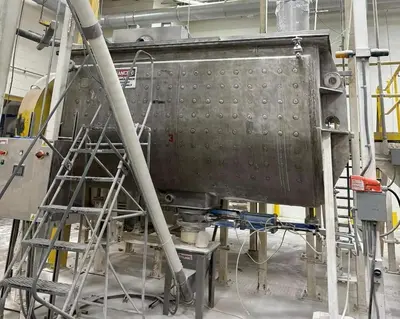 USED 1985 ARROW TANK & ENGINEERING CO. DOUBLE SPIRAL RIBBON BLENDER