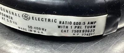 GE JAI-0 Current Trans. Ratio 600:5 AMP 1.5% Accuracy At 5.0 VA 4E-34