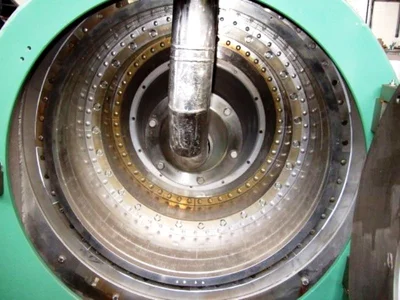 Escher-Wyss P-5/2 2-stage pusher centrifuge, 316SS.
