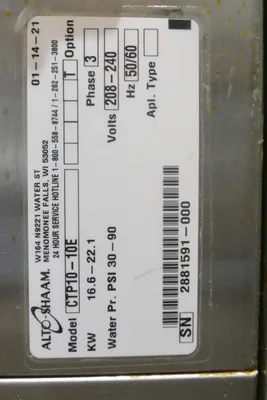 USED 2021 Alto-Shaam CTP10-10E