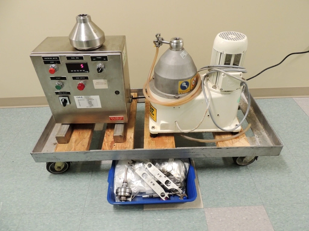 Westfalia CTC 1-06-107 lab clarifier centrifuge, 316SS.