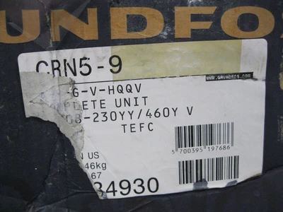 NEW Grundfos CRN5-9 A-P-G-V-HQQV
