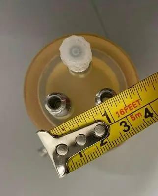 USED ACRYLIC 40ML VS1006-049 VESSEL W/ MULTIPLE .25" FITTINGS