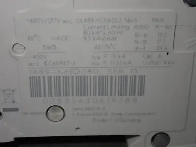 New | in-Stock ALLEN BRADLEY 1489M3D080 Circuit Breakers | HGR 24 #731912