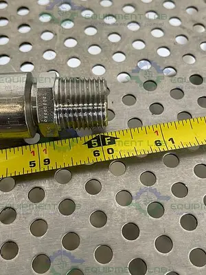 USED SANI TECH STHT-WR-0500 60" SILICONE HOSE W/ THREADED AND 1/2" SANITARY FITTING