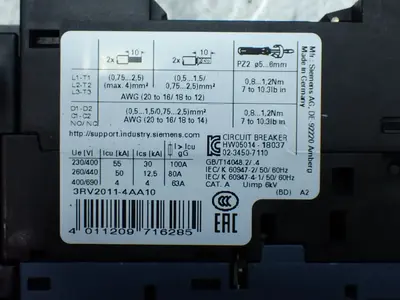 New | in-Stock SIEMENS 3RA21104AA181BB4 Starters Ohio US | HGR 24 #1070283