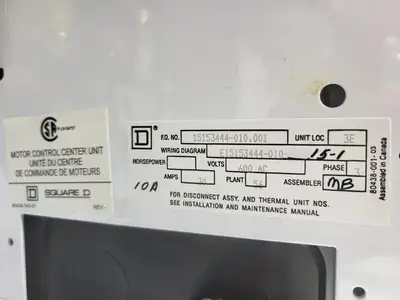 USED SQUARE D MODEL 6