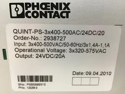USED PHOENIX CONTACT QUINT-PS-3X400-500AC/24DC/20