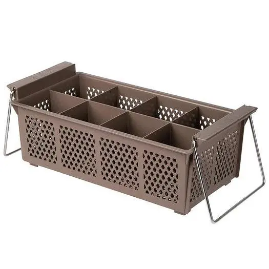 Dishwasher 8 Compartment Half Size Brown Flatware Rack with Handles