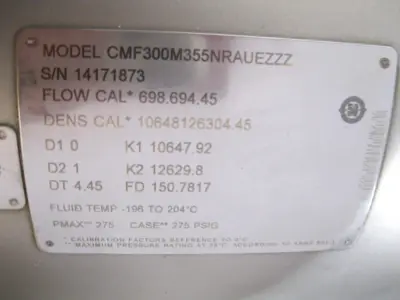 Used Micro Motion CMF300 M355N2BAEZZZ Sensors New Hampshire US | Bitter End Trading #1452793