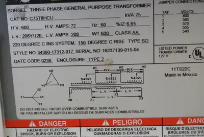 USED 2002 SQUARE D C75T8HCU
