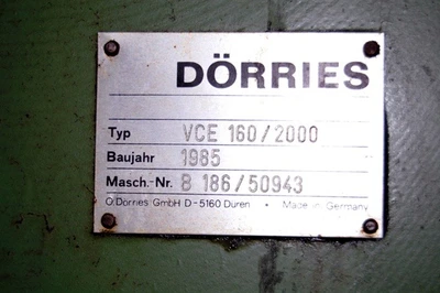 Used 1985 DORRIES VCE 160 / 2000 Vertical Boring Mills (incld VTL) Pennsylvania US | Hadanich Machine #1443536