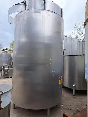 Tank, 2,000 Gallon, 304 Stainless Steel, Jacketed, Full Vacuum #S744961