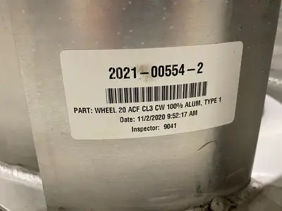 None | Blower Fan Wheel, 20 ACF, 100PCT Aluminum, CW, 1.625 BORE, TYPE 1 HUB