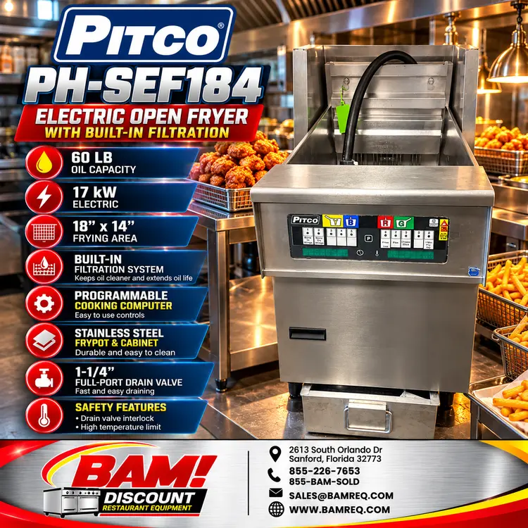 Used PITCO SEF184 Cookers / Coolers / Fryers Florida US | BAM Discount Restaurant Equipment #1505848