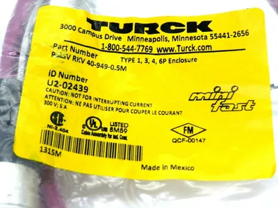 NEW TURCK P-RSV RKV 40-949-0.5M MOLDED CORDSET U2-02439 PRSVRKV4094905M