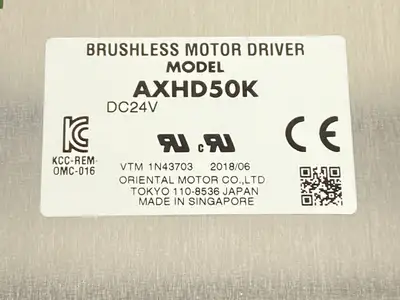 USED ORIENTAL MOTOR AXHD50K