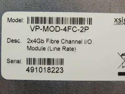 Xsigo VP-MOD-4FC-2P 2x4GB Fibre Channel I/O Module 2 Port 4 Gigabyte Line Rate