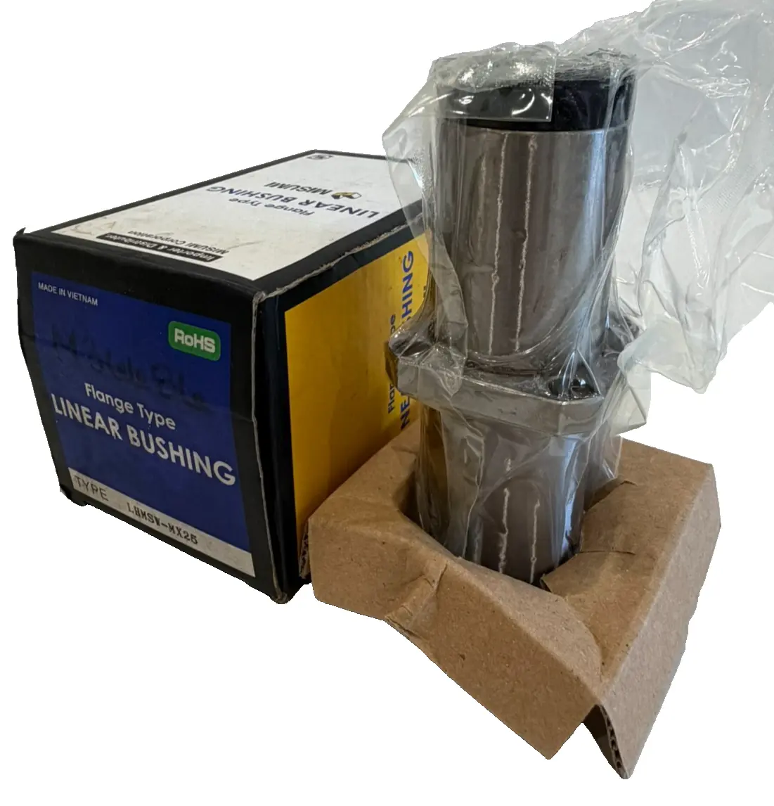 NEW MISUMI LHMSW-MX25 LINEAR BEARING LUBRICATION SQUARE FLANGE 25MM