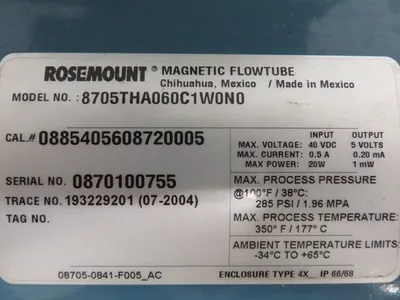 USED Rosemount 8705THA060C1W0N0