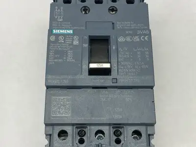 USED SIEMENS MOLDED CASE CIRCUIT BREAKER 3-POLE 125A 480V