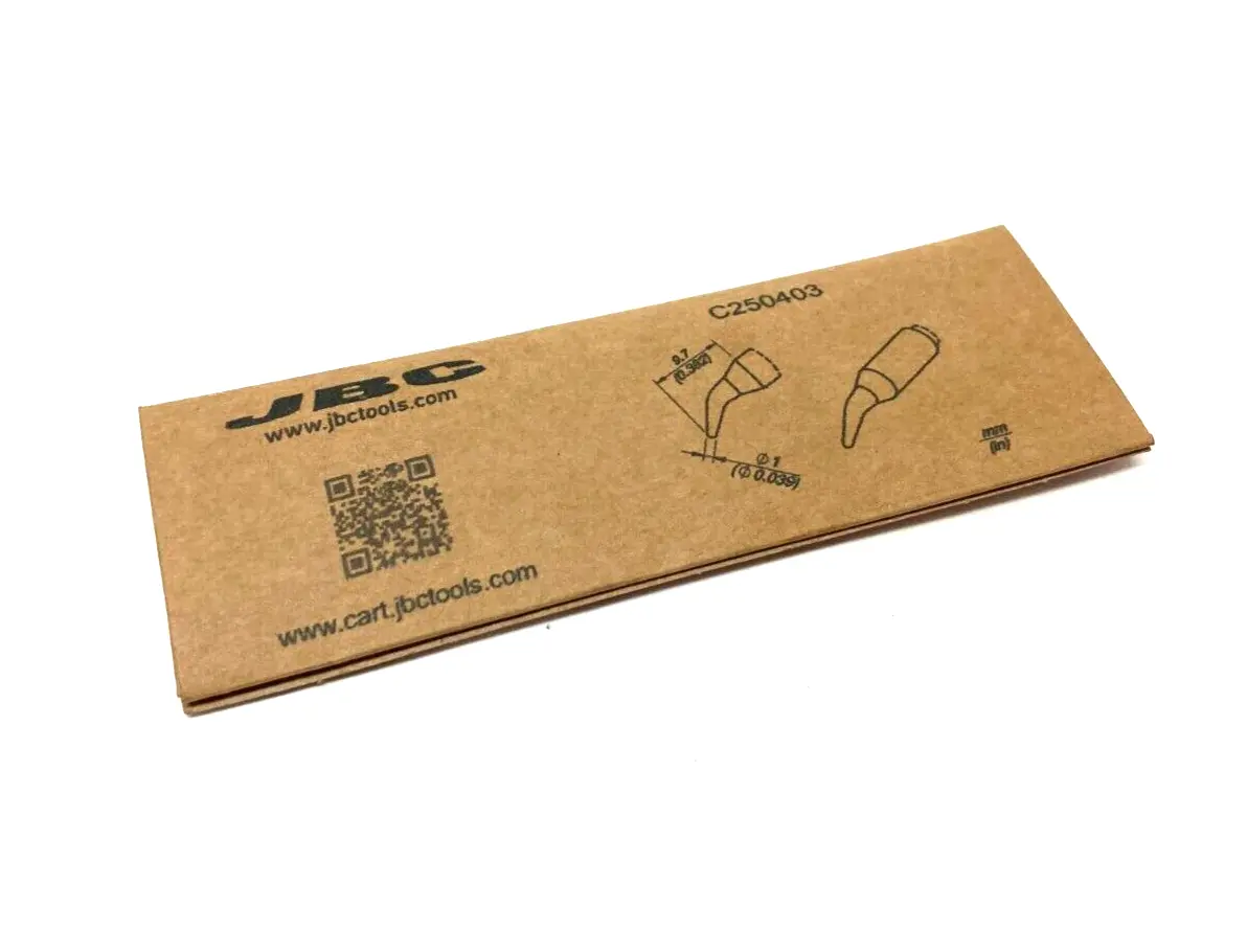 New | in-Stock JBC Bent Conical Soldering Cartridge Ø 1mm Soldering Supplies Michigan US | Maverick Industrial Sales #1398034
