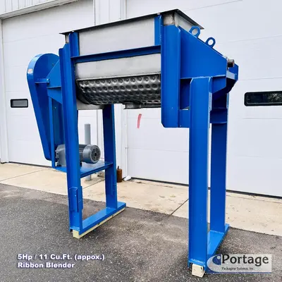 USED AARON PROCESS EQUIPMENT 11-CU.FT. JACKETED RIBBON BLENDER