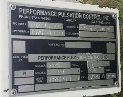 USED PERFORMANCE PULSATION DR-14-3600CS