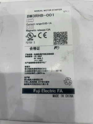 NEW FUJI ELECTRIC BM3RHB-001 STARTER 0.63.1 AMP BM3RHB001