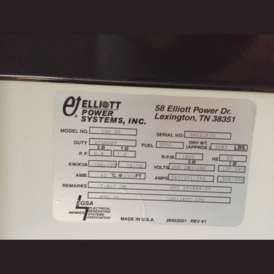 USED ELLIOTT POWER SYSTEMS 100RN