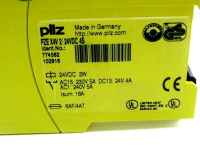 NEW PILZ PZE X4V 2/24 VDC 4S SAFETY RELAY PZEX4V224VDC4S 774582