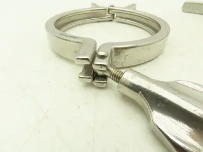 SCC 13MHHMQ-400 Sanitary Squeeze Clamp 4" Pipe With 4.8" Flange Lot of 4
