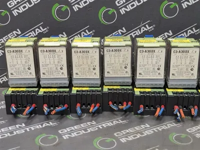 Lot of 14 Releco C3-A30DX 11-Pin Plug-In Relays with Bases Used