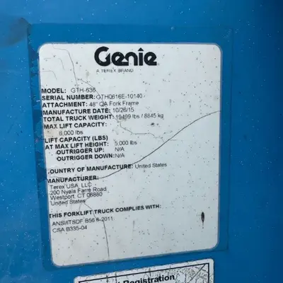 USED 2016 Genie GTH636