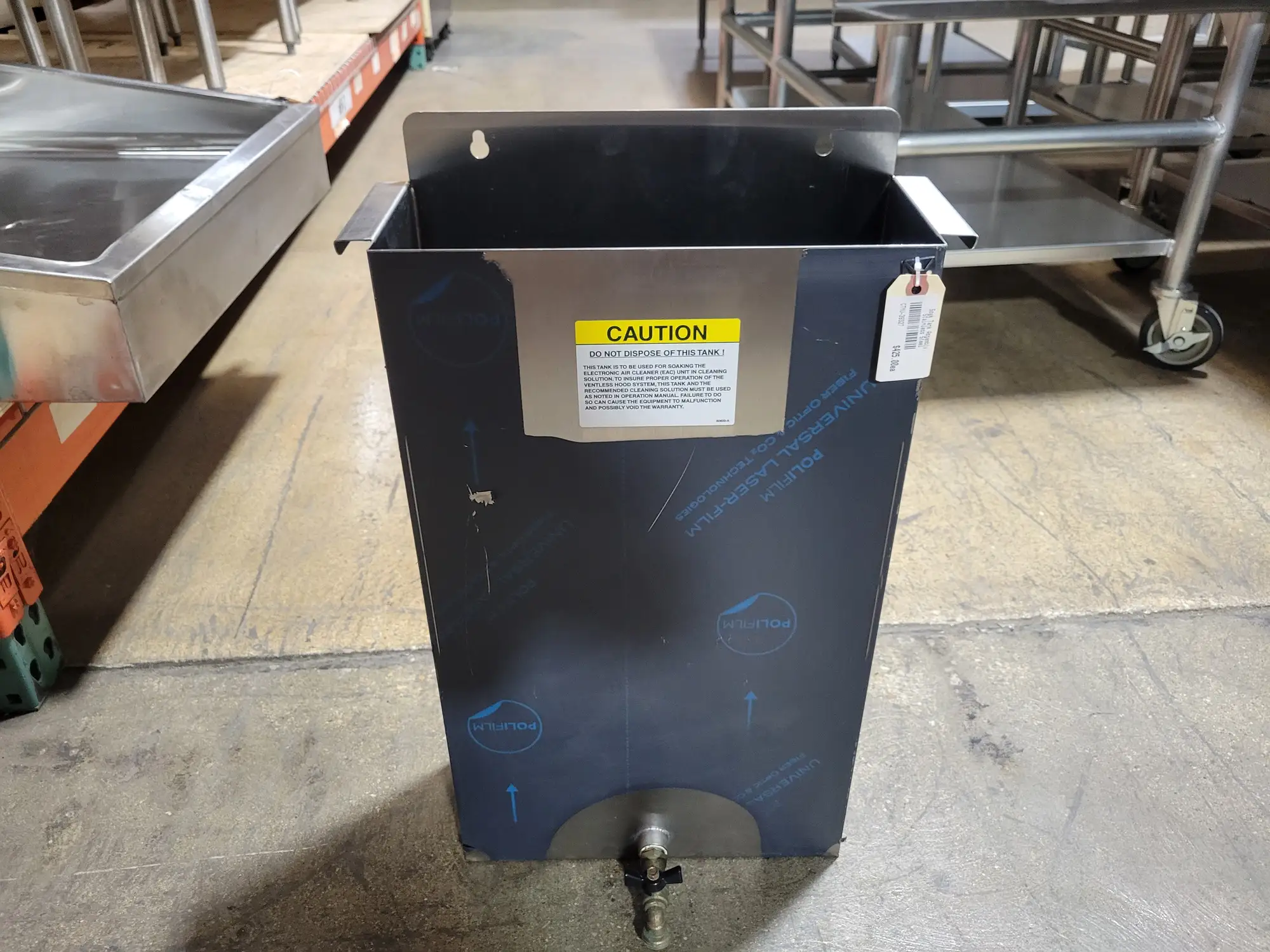 Soak Tank Assembly,  Stainless Steel