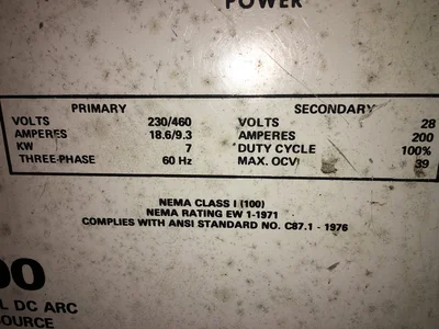 USED MILLER CP-200