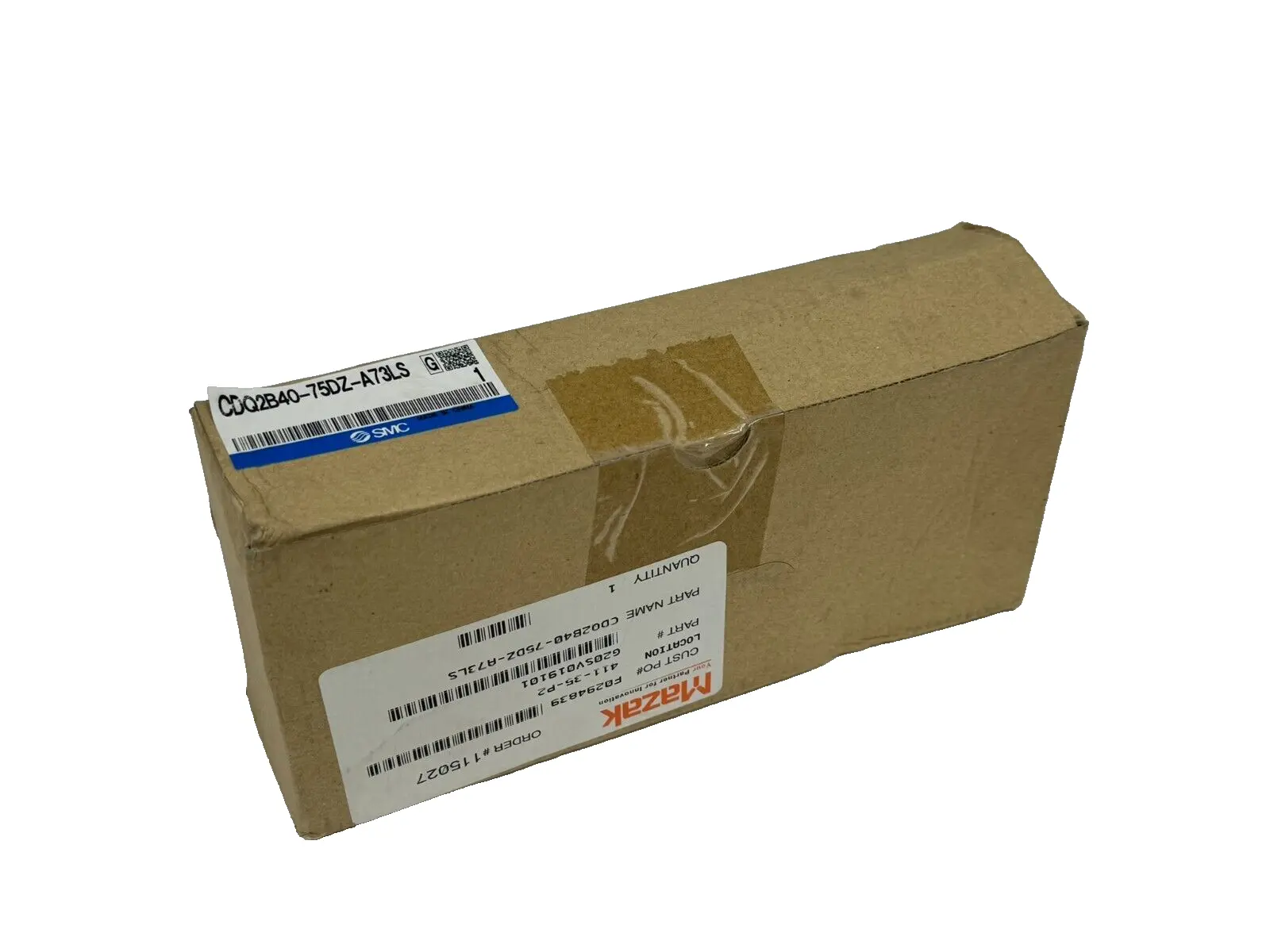 NEW SMC CDQ2B40-75DZ-A73LS COMPACT CYLINDER MAZAK G20SV019101