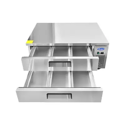 New | in-Stock Atosa New Atosa MGF8450GR 48" Refrigerated (2) Drawer Chef Base Chef Bases Illinois US | Falcon Restaurant Supply #1375370