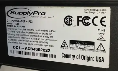 USED SupplyPro D-TPC1261-SUP-IP22