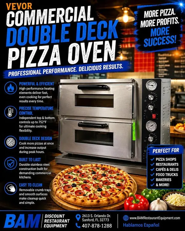 New | in-Stock VEVOR PSL-36 Pizza Equipment Florida US | BAM Discount Restaurant Equipment #1286626